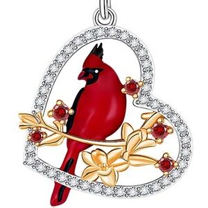18k Angel Cardinal Diamond Fine Jewelry Necklace